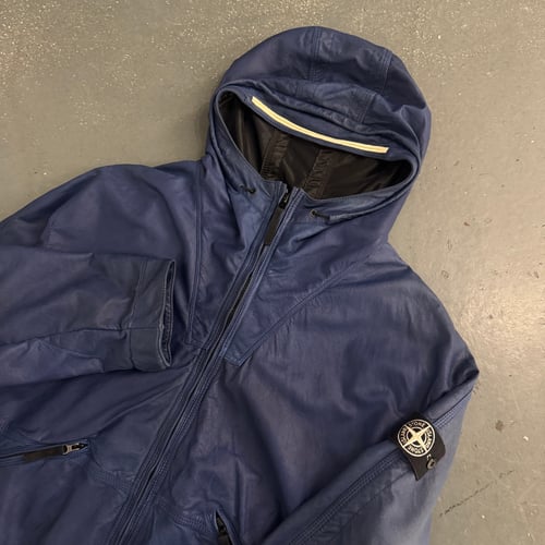 Image of SS 2011 Stone Island Leather Hooded Jacket, size XXL