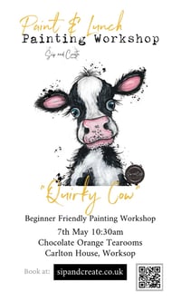 Image 2 of Paint and Lunch at Worksop “Quirky Cow”