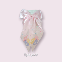 Image 3 of Hair bow satin cream-0013