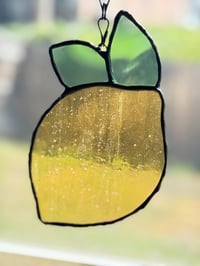 Image 1 of Lemon Stained Glass Suncatcher