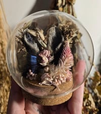 Image 3 of Mummified Bunny Ear Globe- Black & Pink