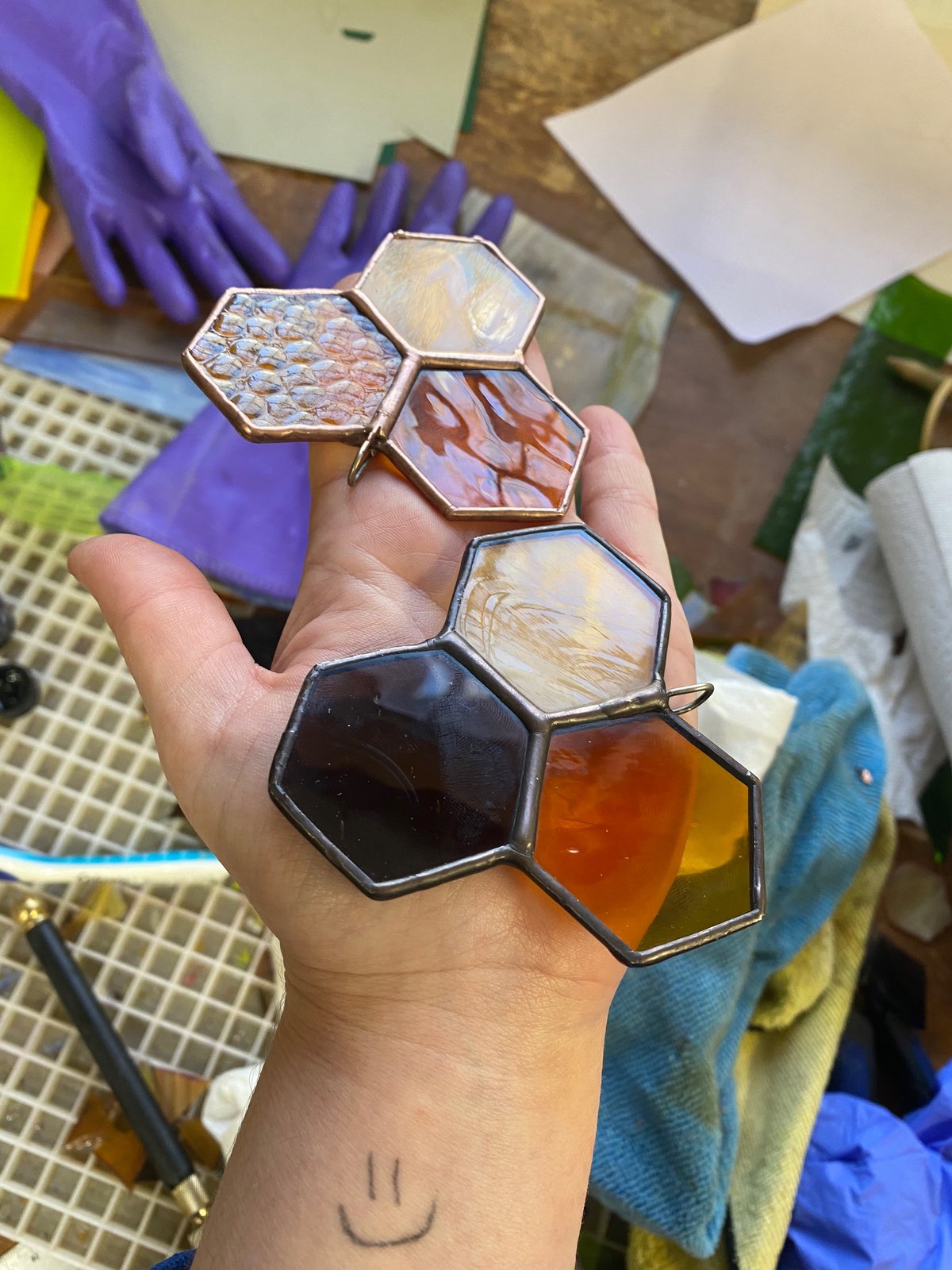 High quality Stained glass honeycomb