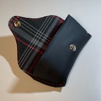 Image 3 of Sunglasses / Glasses Custom Case Napa leather with mk7 RED plaid 