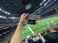 Image 4 of Upcycled Material From GG Handbags / Stadium Approved Clear Purse (Small)