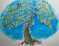 4 Pear Tree Hand Finished Xmas Cards 