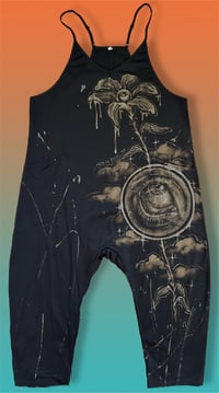 Image 1 of “MIND NATURE” BLEACH PAINTED BAGGY ROMPER LARGE