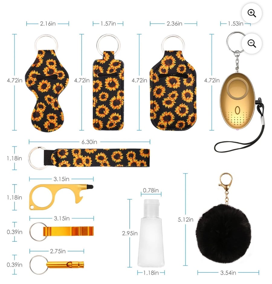 Image of Sunflower Keychain 