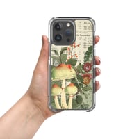 Image 1 of Colorful Mushroom/Fungus Bookpage Illustration Clear Case for iPhone®