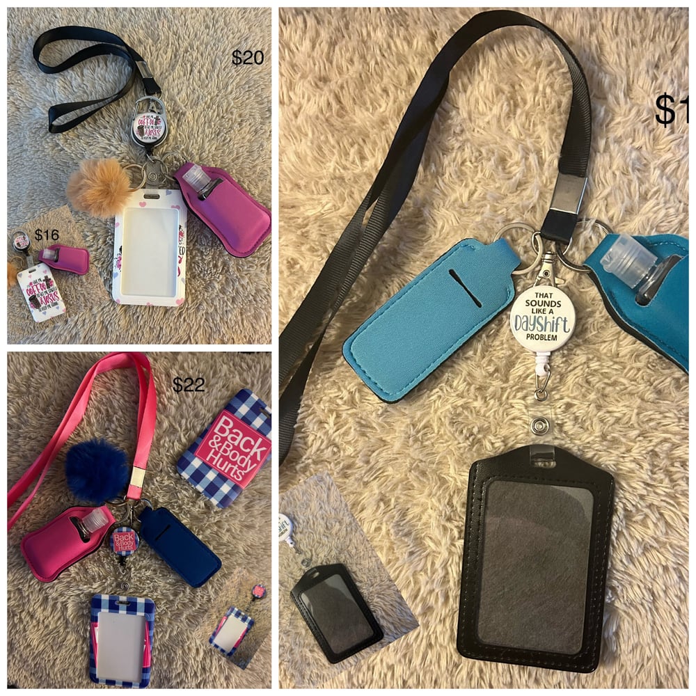 Image of Funny Phrase Lanyard & Badge Holder Sets