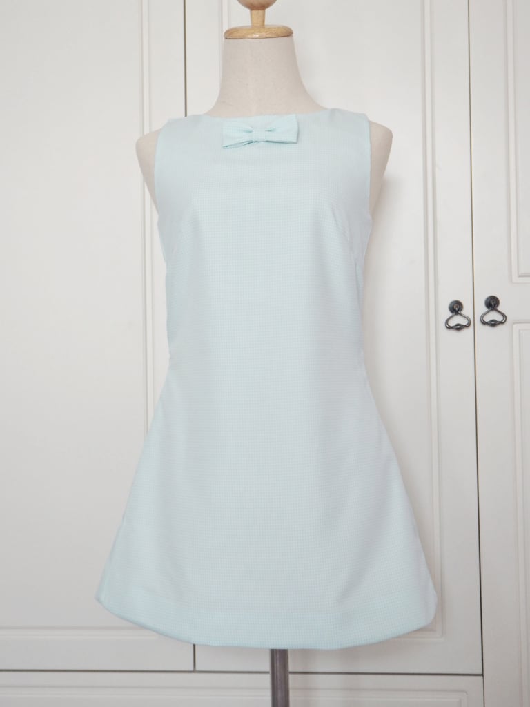 (2 colors) Emily dress - Gingham baby blue/baby pink Image 2