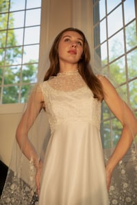 Image 3 of 1970s Draped Dress & Veil