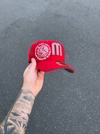 Image 1 of RED ESTADOS UNIDOS MEXICANOS MEXICO CUSTOM FITTED CAPS