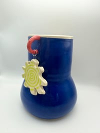 Image 2 of Royal Blue Vase with Earrings *discounted*