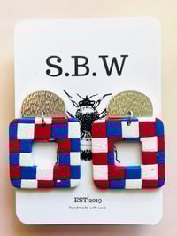 Checkered  Square Dangles