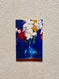 A blue vase