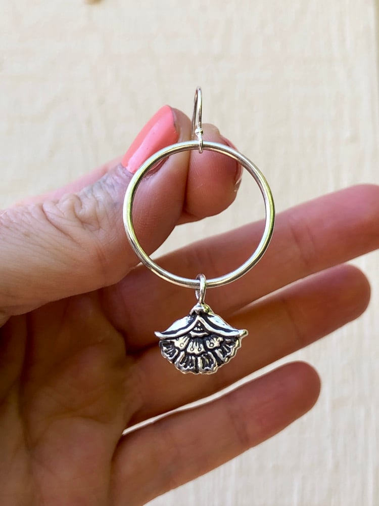 FLORAL DROP HOOPS Image 2