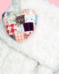 Image 1 of My Heart To Yours Ornament Quilted Heart 2