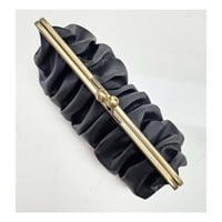 Image 1 of *NEW* Gathered Black Leather Clutch