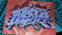 Blue/Lilac original  graffiti canvas 