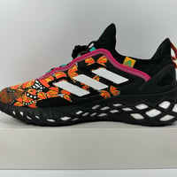 Image 8 of ADIDAS WEB BOOST DAY OF THE DEAD MENS RUNNING SHOES SIZE 9.5 PRIMEKNIT MONARCH BUTTERFLIES BLACK WHI