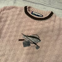 Image 2 of Vintage Pink Trout Sweater - L