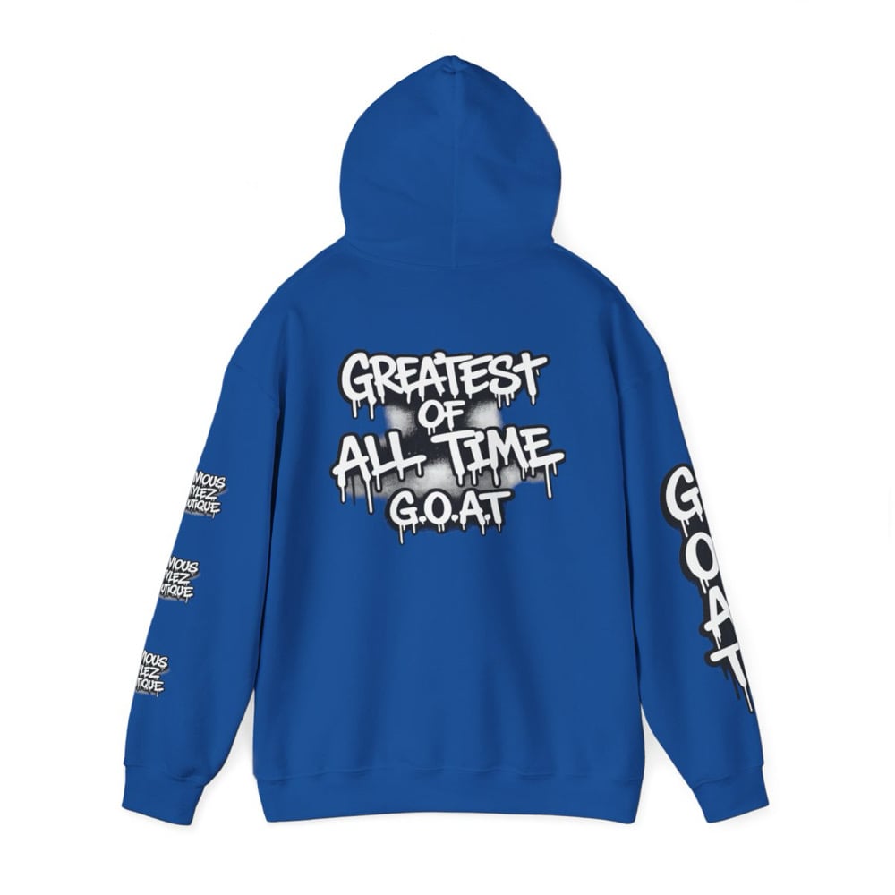 Image of Unisex GOAT Graffiti Hoodie — "I’m the Best 2 Ever Do It" Streetwear Pullover