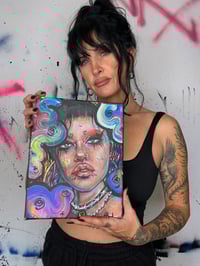 Image 4 of “EMO GIRL” ORIGINAL PAINTING BY NIKITA ROSALIND 8”x10”