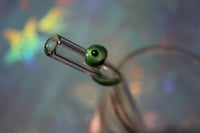 Image 2 of Borosilicate Glass Straws with Metallic Green Limited Edition Color
