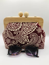Image 4 of Burgundy Paisley Clutch