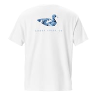 Image 3 of Goose Creek Co Resting Goose Blue Camo - Unisex garment-dyed pocket t-shirt