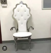 Image 2 of Silver throne chairs for rent only 