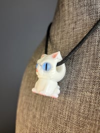 Image 3 of Lotus White Mini Kitty Pendant