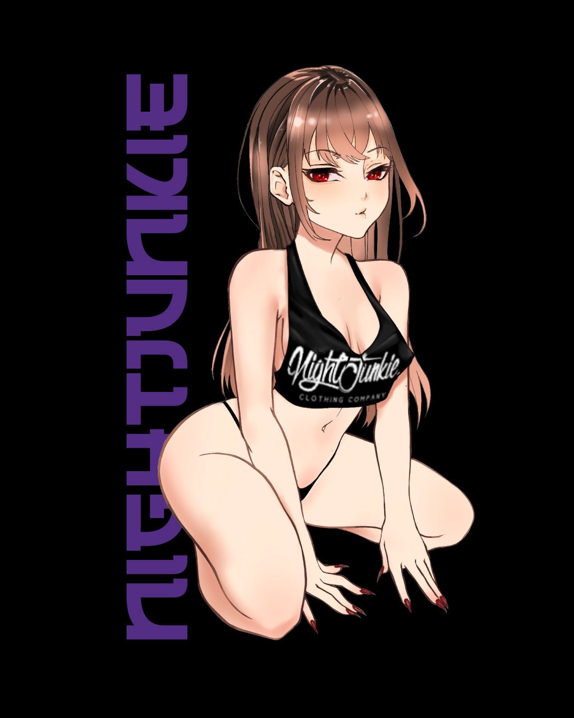 Purple Nightjunkie sexy anime | NIGHTJUNKIE CLOTHING Purple Nightjunkie sexy anime | NIGHTJUNKIE CLOTHING