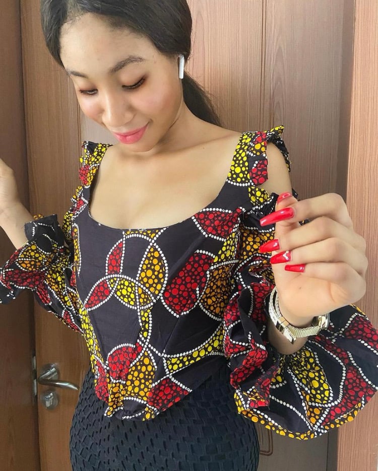 Bisii African Print Cold Shoulder Corset  The Azizi brand - Wholesale  African clothing and Dashikis