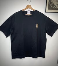 Image 2 of t-shirt noir croco doré 