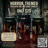 Image 1 of Horror Themed plastic Tumbler 