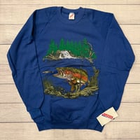 Image 1 of Vintage Rainbow Trout Crewneck NWT - L