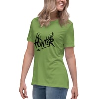 Image 8 of Women's Relaxed T-Shirt, Hunter Antlers T-Shirt | Deer Hunting Outdoor Graphic Tee