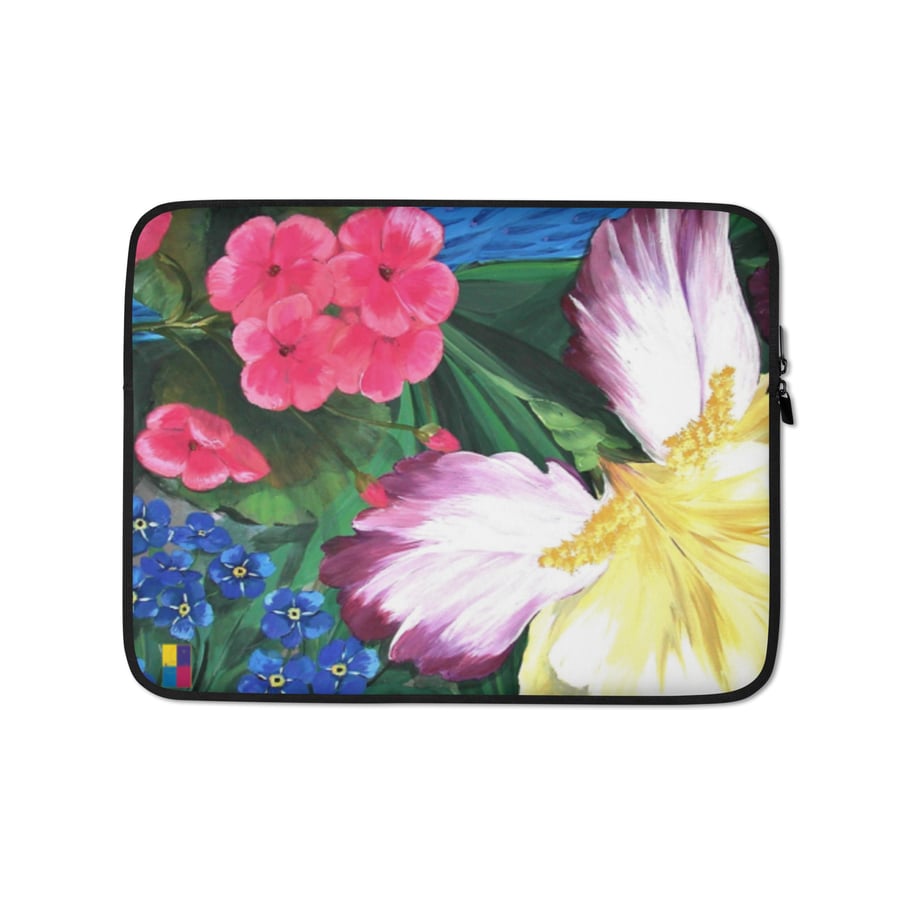 Image of Yellow & Purple Iris Laptop Sleeve