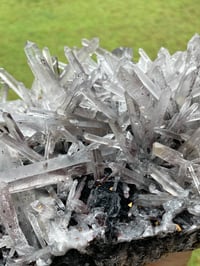 Image 7 of Laser Quartz Cluster In A Bed Of Hematite #1808
