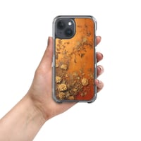 Image 13 of Baroque Goth Inspired Gold and Orange Textured Floral Look Clear Case for iPhone®