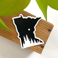 Minnesota Tree and Moon Sticker