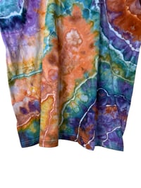 Image 7 of 3XL Adult 100% Combed Cotton T-Shirt in Earthy Rainbow Geode Ice Dye 