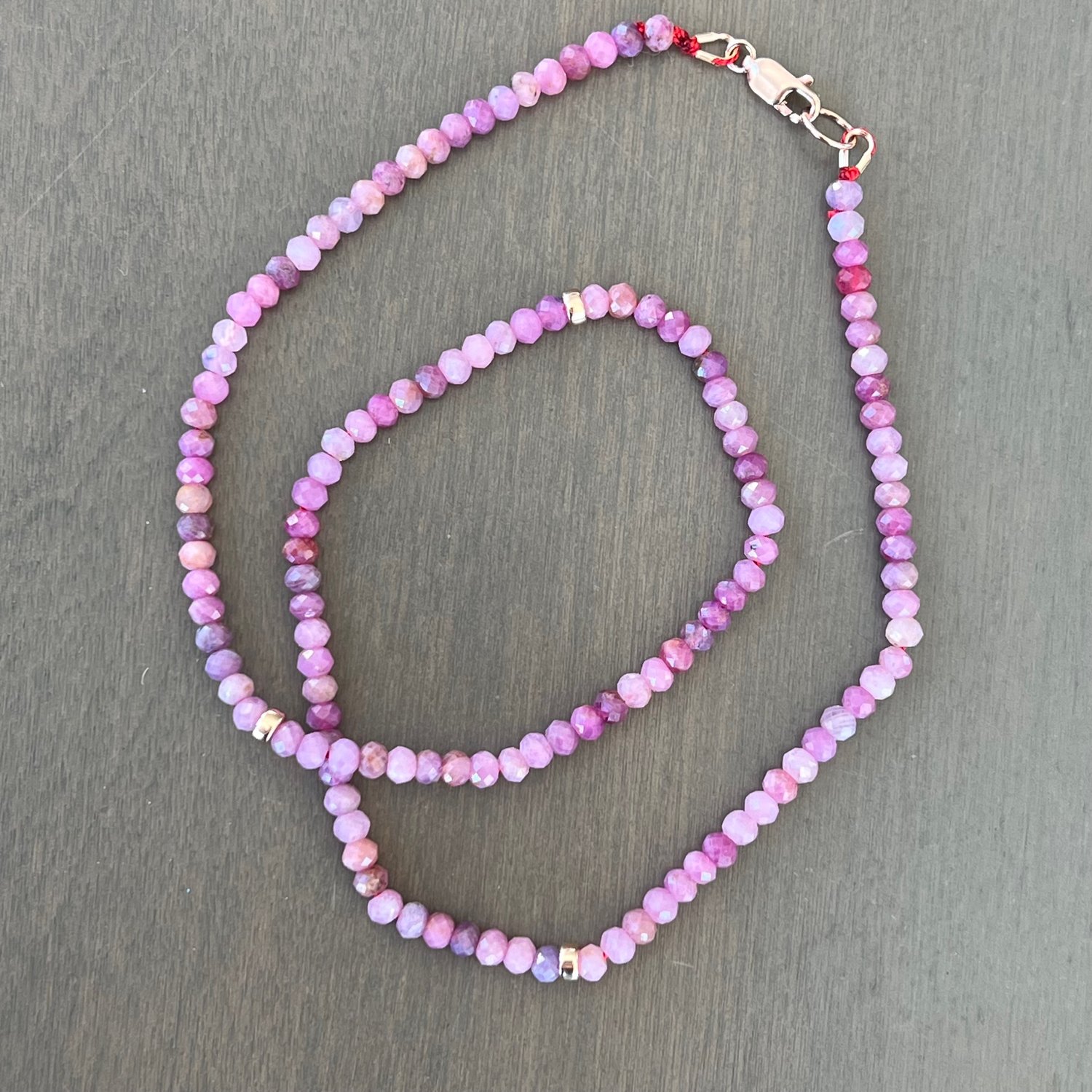 Image of Oops! All Rubies! Necklace with 14k Rose Gold
