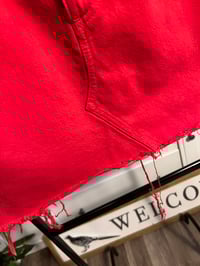 Image 2 of red Abercrombie and Fitch, then a mini distressed skirt