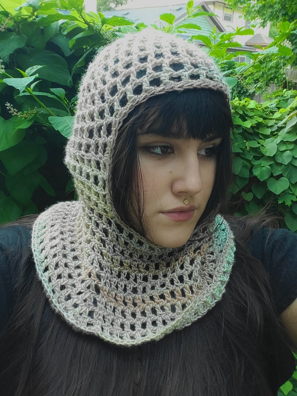 Image of Moss Chainmail Hood (long)