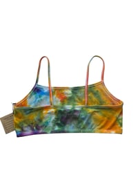 Image 6 of L/XL (40) Bralette in Bright Blooms Watercolor Ice Dye