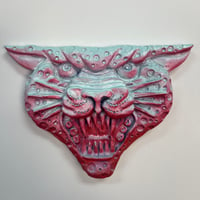 “Cotton Candy” Hand Painted Epoxy Leopard Head