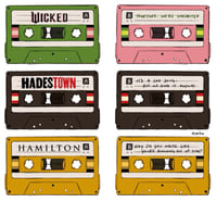 Image 2 of Broadway Musicals Cassette Tape Keychains [PRE-ORDER]