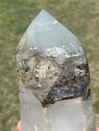 Image 15 of Large Included Quartz Point With Golden Rutile | Madagascar #2700 